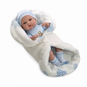 Виниловый пупс из серии Arias Elegance в голубом костюмчике и конверте, 33 см. (Arias, Т11090)